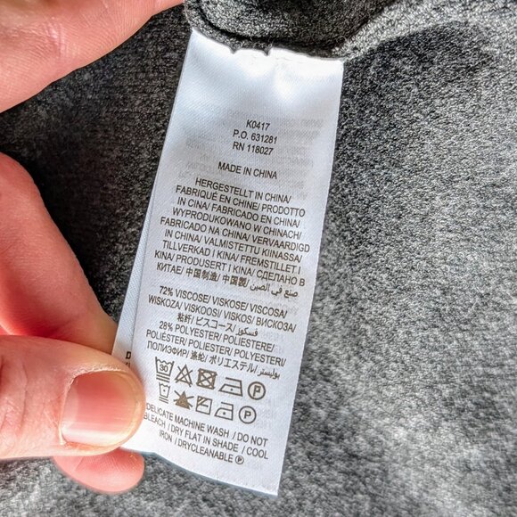 Boden Berkshire Coatigan in Charcoal Melange Long Cardigan Gray Stripes size 2 - Picture 7 of 8